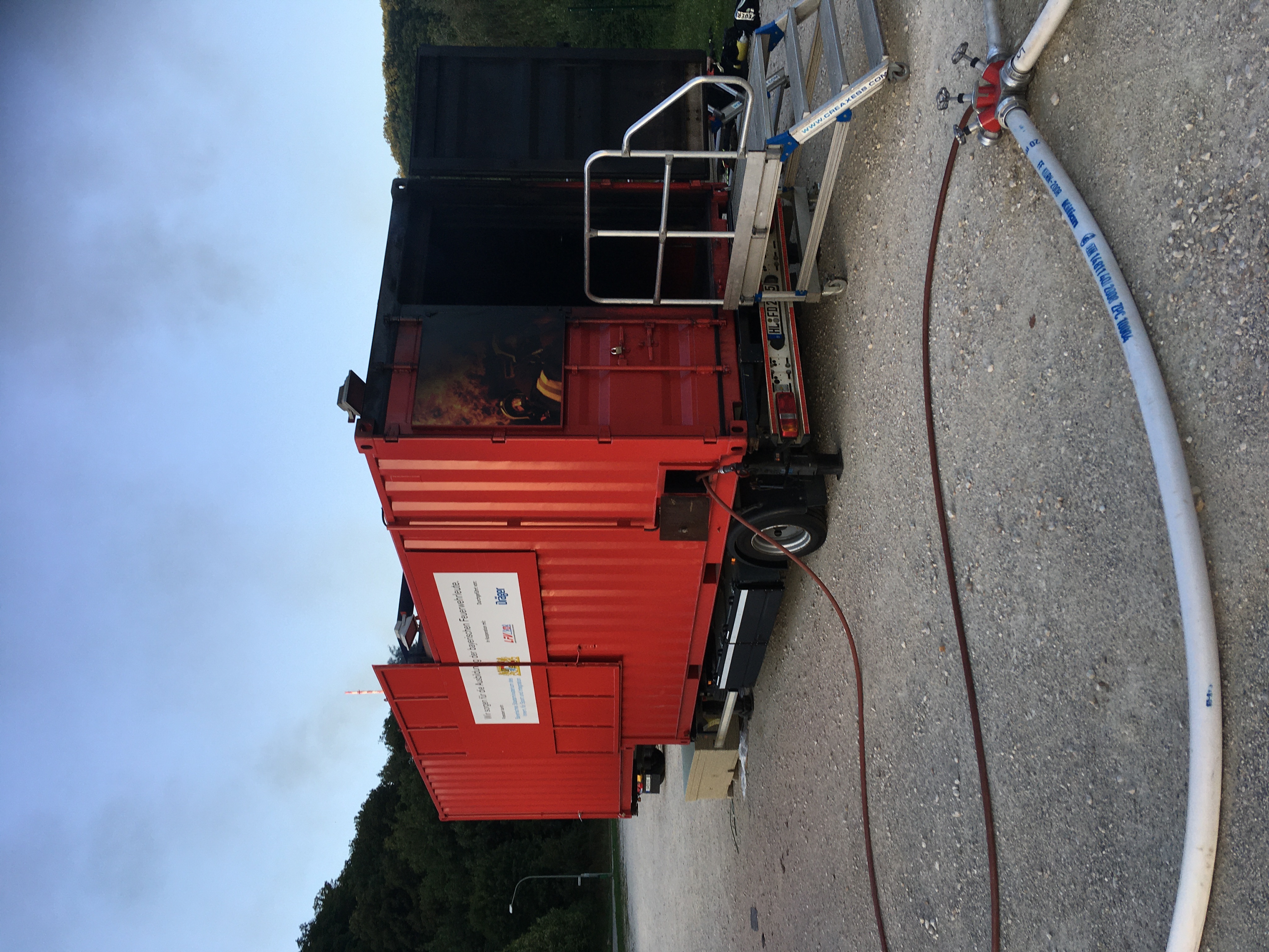 Brandübungscontainer des LFV Bayern vom 18.08. bis 22.08.2020 in Tegernheim