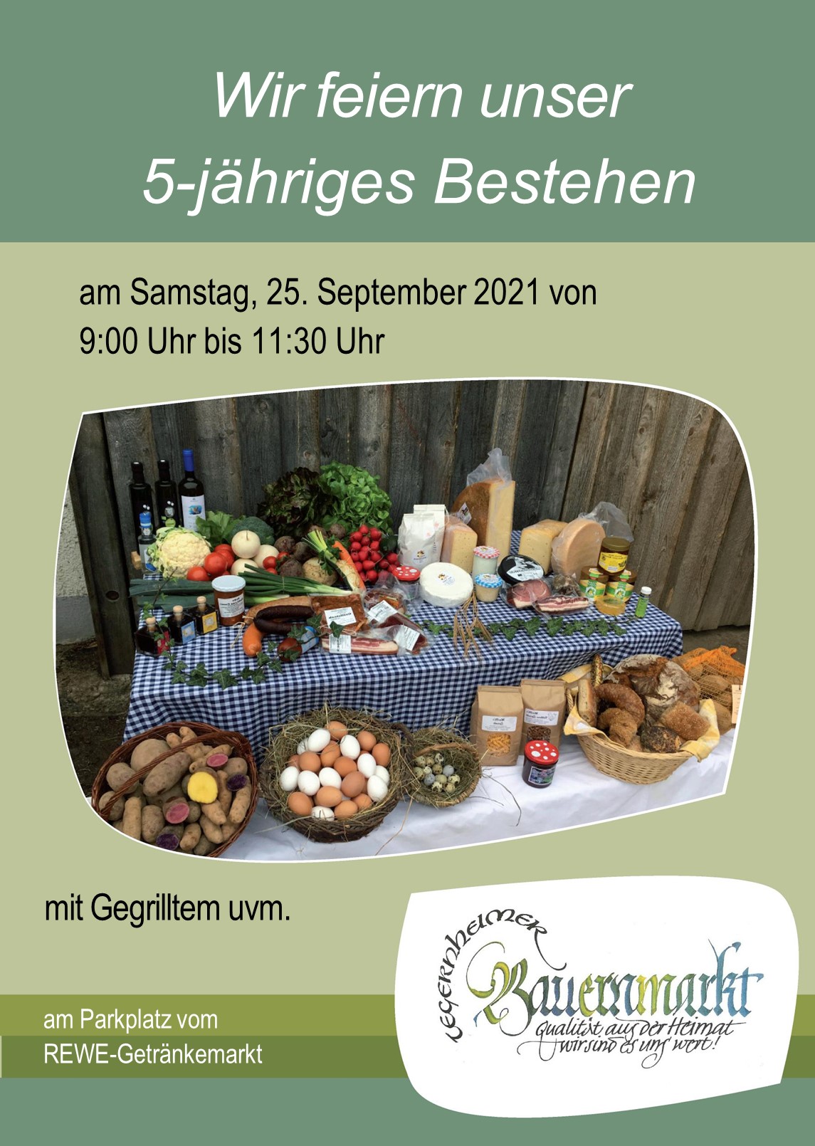 5 Jahre Bauernmarkt Tegernheim am 25.09.2021! 