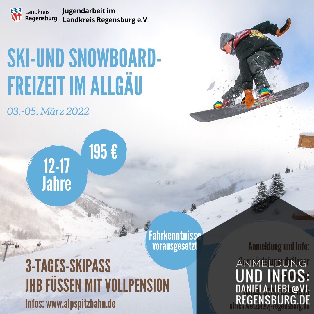 Ski- und Snowboardfreizeit im Allgäu für Zwölf- bis Siebzehnjährige