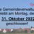 Gemeindeverwaltung geschlossen Oktober 2022